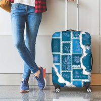 Hawaii Japanese Culture Blue Luggage Cover Spring Cranes Aloha Pattern LT01 - Polynesian Pride