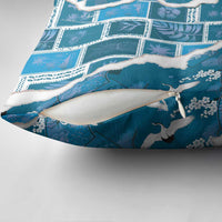 Hawaii Japanese Culture Blue Pillow Cover Spring Cranes Aloha Pattern LT01 - Polynesian Pride