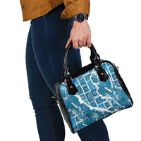 Hawaii Japanese Culture Blue Shoulder Handbag Spring Cranes Aloha Pattern LT01 - Polynesian Pride