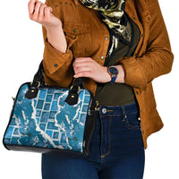 Hawaii Japanese Culture Blue Shoulder Handbag Spring Cranes Aloha Pattern LT01 - Polynesian Pride