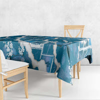 Hawaii Japanese Culture Blue Tablecloth Spring Cranes Aloha Pattern LT01 - Polynesian Pride