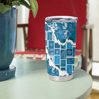 Hawaii Japanese Culture Blue Tumbler Cup Spring Cranes Aloha Pattern LT01 - Polynesian Pride