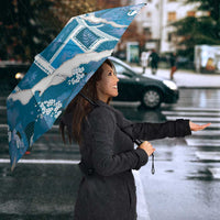 Hawaii Japanese Culture Blue Umbrella Spring Cranes Aloha Pattern LT01 - Polynesian Pride