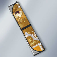 Hawaii Japanese Culture Gold Auto Sun Shade Spring Cranes Aloha Pattern LT01 - Polynesian Pride