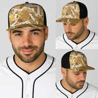 Hawaii Japanese Culture Gold Baseball Net Cap Spring Cranes Aloha Pattern LT01 - Polynesian Pride