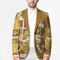 Hawaii Japanese Culture Gold Blazer Spring Cranes Aloha Pattern LT01 - Polynesian Pride
