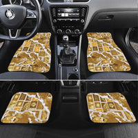 Hawaii Japanese Culture Gold Car Mats Spring Cranes Aloha Pattern LT01 Set 4pcs Gold - Polynesian Pride