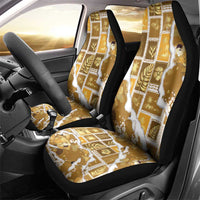 Hawaii Japanese Culture Gold Car Seat Cover Spring Cranes Aloha Pattern LT01 - Polynesian Pride