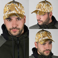 Hawaii Japanese Culture Gold Classic Cap Spring Cranes Aloha Pattern LT01 - Polynesian Pride