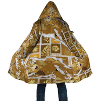 Hawaii Japanese Culture Gold Cloak Spring Cranes Aloha Pattern LT01 Unisex Gold - Polynesian Pride