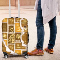 Hawaii Japanese Culture Gold Luggage Cover Spring Cranes Aloha Pattern LT01 Gold - Polynesian Pride