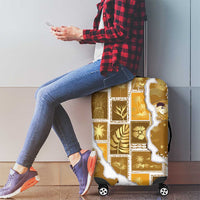 Hawaii Japanese Culture Gold Luggage Cover Spring Cranes Aloha Pattern LT01 - Polynesian Pride