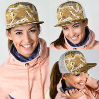Hawaii Japanese Culture Gold Mesh Trucker Cap Spring Cranes Aloha Pattern LT01 - Polynesian Pride
