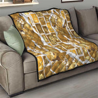 Hawaii Japanese Culture Gold Quilt Spring Cranes Aloha Pattern