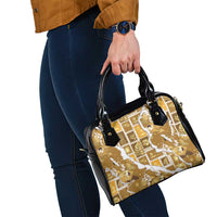 Hawaii Japanese Culture Gold Shoulder Handbag Spring Cranes Aloha Pattern LT01 - Polynesian Pride