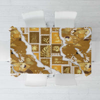 Hawaii Japanese Culture Gold Tablecloth Spring Cranes Aloha Pattern LT01 Gold - Polynesian Pride