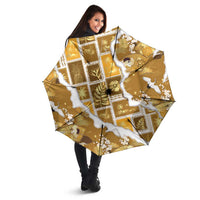 Hawaii Japanese Culture Gold Umbrella Spring Cranes Aloha Pattern LT01 - Polynesian Pride
