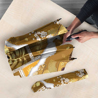 Hawaii Japanese Culture Gold Umbrella Spring Cranes Aloha Pattern LT01 - Polynesian Pride