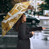 Hawaii Japanese Culture Gold Umbrella Spring Cranes Aloha Pattern LT01 - Polynesian Pride