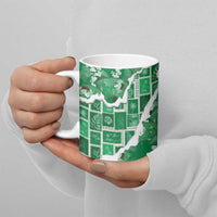 Hawaii Japanese Culture Green Ceramic Mug Spring Cranes Aloha Pattern LT01 - Polynesian Pride