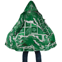 Hawaii Japanese Culture Green Cloak Spring Cranes Aloha Pattern LT01 Unisex Green - Polynesian Pride