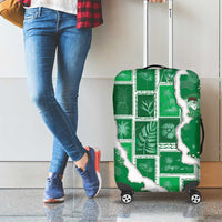 Hawaii Japanese Culture Green Luggage Cover Spring Cranes Aloha Pattern LT01 - Polynesian Pride