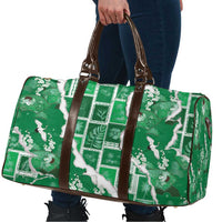 Hawaii Japanese Culture Green Travel Bag Spring Cranes Aloha Pattern LT01 - Polynesian Pride
