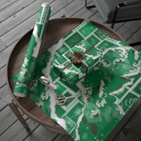 Hawaii Japanese Culture Green Wrapping Paper Spring Cranes Aloha Pattern LT01 - Polynesian Pride