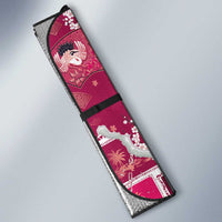 Hawaii Japanese Culture Pink Auto Sun Shade Spring Cranes Aloha Pattern LT01 - Polynesian Pride