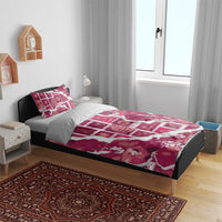 Hawaii Japanese Culture Pink Bedding Set Spring Cranes Aloha Pattern LT01 - Polynesian Pride