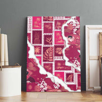 Hawaii Japanese Culture Pink Canvas Wall Art Spring Cranes Aloha Pattern LT01 - Polynesian Pride