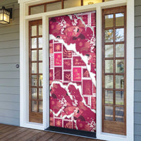 Hawaii Japanese Culture Pink Door Cover Spring Cranes Aloha Pattern LT01 - Polynesian Pride