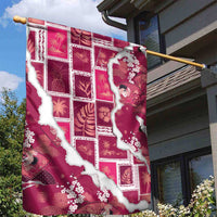 Hawaii Japanese Culture Pink Garden Flag Spring Cranes Aloha Pattern LT01 - Polynesian Pride