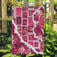 Hawaii Japanese Culture Pink Garden Flag Spring Cranes Aloha Pattern LT01 Garden Flag Pink - Polynesian Pride