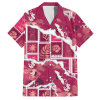 Hawaii Japanese Culture Pink Hawaiian Shirt Spring Cranes Aloha Pattern LT01 Pink - Polynesian Pride