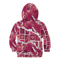 Hawaii Japanese Culture Pink Kid Hoodie Spring Cranes Aloha Pattern LT01 - Polynesian Pride