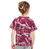 Hawaii Japanese Culture Pink Kid T Shirt Spring Cranes Aloha Pattern LT01 - Polynesian Pride