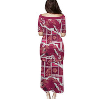 Hawaii Japanese Culture Pink Puletasi Spring Cranes Aloha Pattern LT01 - Polynesian Pride