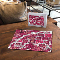 Hawaii Japanese Culture Pink Puzzle Spring Cranes Aloha Pattern LT01 - Polynesian Pride