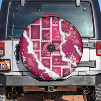 Hawaii Japanese Culture Pink Spare Tire Cover Spring Cranes Aloha Pattern LT01 Pink - Polynesian Pride