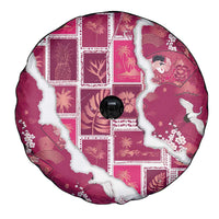 Hawaii Japanese Culture Pink Spare Tire Cover Spring Cranes Aloha Pattern LT01 - Polynesian Pride