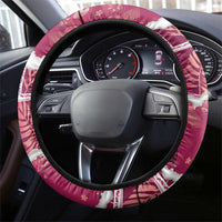 Hawaii Japanese Culture Pink Steering Wheel Cover Spring Cranes Aloha Pattern LT01 - Polynesian Pride