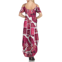 Hawaii Japanese Culture Pink Summer Maxi Dress Spring Cranes Aloha Pattern LT01 - Polynesian Pride