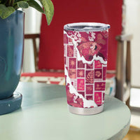 Hawaii Japanese Culture Pink Tumbler Cup Spring Cranes Aloha Pattern LT01 - Polynesian Pride