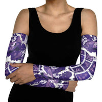 Hawaii Japanese Culture Purple Arm Sleeves Spring Cranes Aloha Pattern LT01 - Polynesian Pride