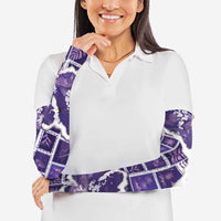Hawaii Japanese Culture Purple Arm Sleeves Spring Cranes Aloha Pattern LT01 - Polynesian Pride