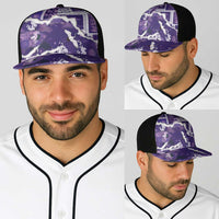 Hawaii Japanese Culture Purple Baseball Net Cap Spring Cranes Aloha Pattern LT01 - Polynesian Pride