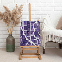 Hawaii Japanese Culture Purple Canvas Wall Art Spring Cranes Aloha Pattern LT01 - Polynesian Pride