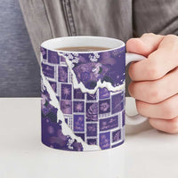 Hawaii Japanese Culture Purple Ceramic Mug Spring Cranes Aloha Pattern LT01 - Polynesian Pride