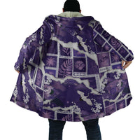 Hawaii Japanese Culture Purple Cloak Spring Cranes Aloha Pattern LT01 - Polynesian Pride